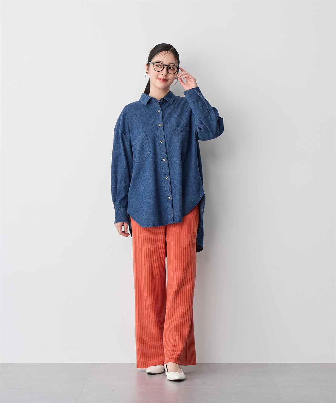 anyfee 【anyfee/プラスサイズ】ウォームタッチすっきりセミワイドニットパンツ《低身長サイズ有》_sub_18