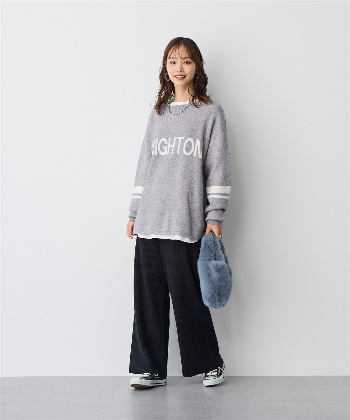 anyfee 【anyfee/プラスサイズ】ウォームタッチすっきりセミワイドニットパンツ《低身長サイズ有》_sub_20