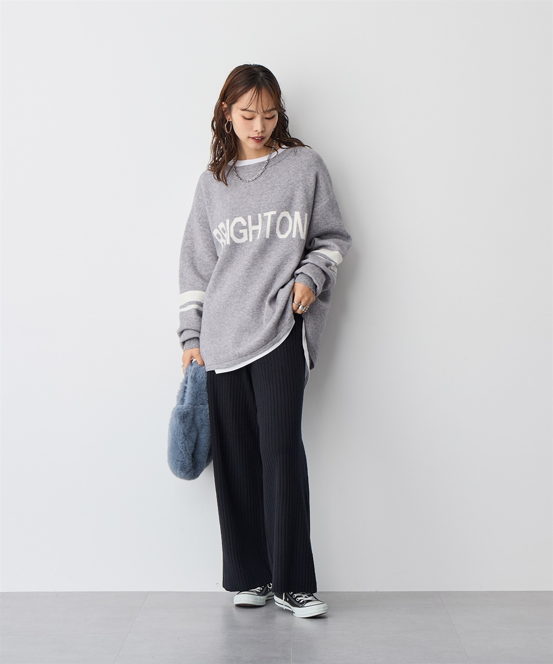 anyfee 【anyfee/プラスサイズ】ウォームタッチすっきりセミワイドニットパンツ《低身長サイズ有》_sub_21