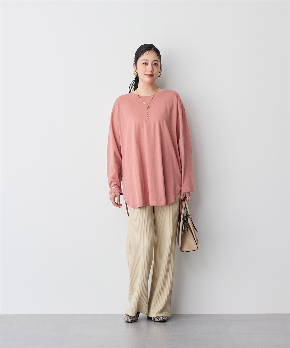 anyfee 【anyfee/プラスサイズ】ウォームタッチすっきりセミワイドニットパンツ《低身長サイズ有》_sub_23