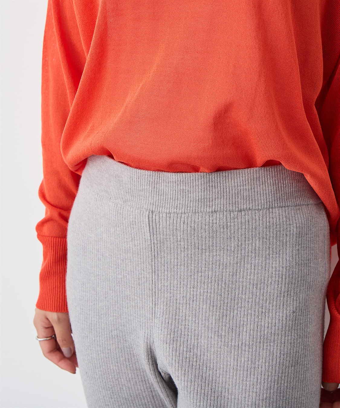 anyfee 【anyfee/プラスサイズ】リブフレアニットパンツ_sub_15