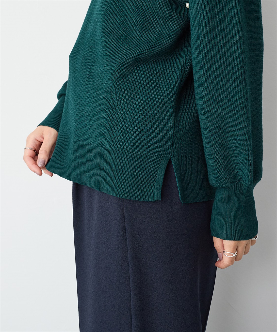 anyfee 【anyfee/プラスサイズ】ランダムパールニットプルオーバー_sub_17