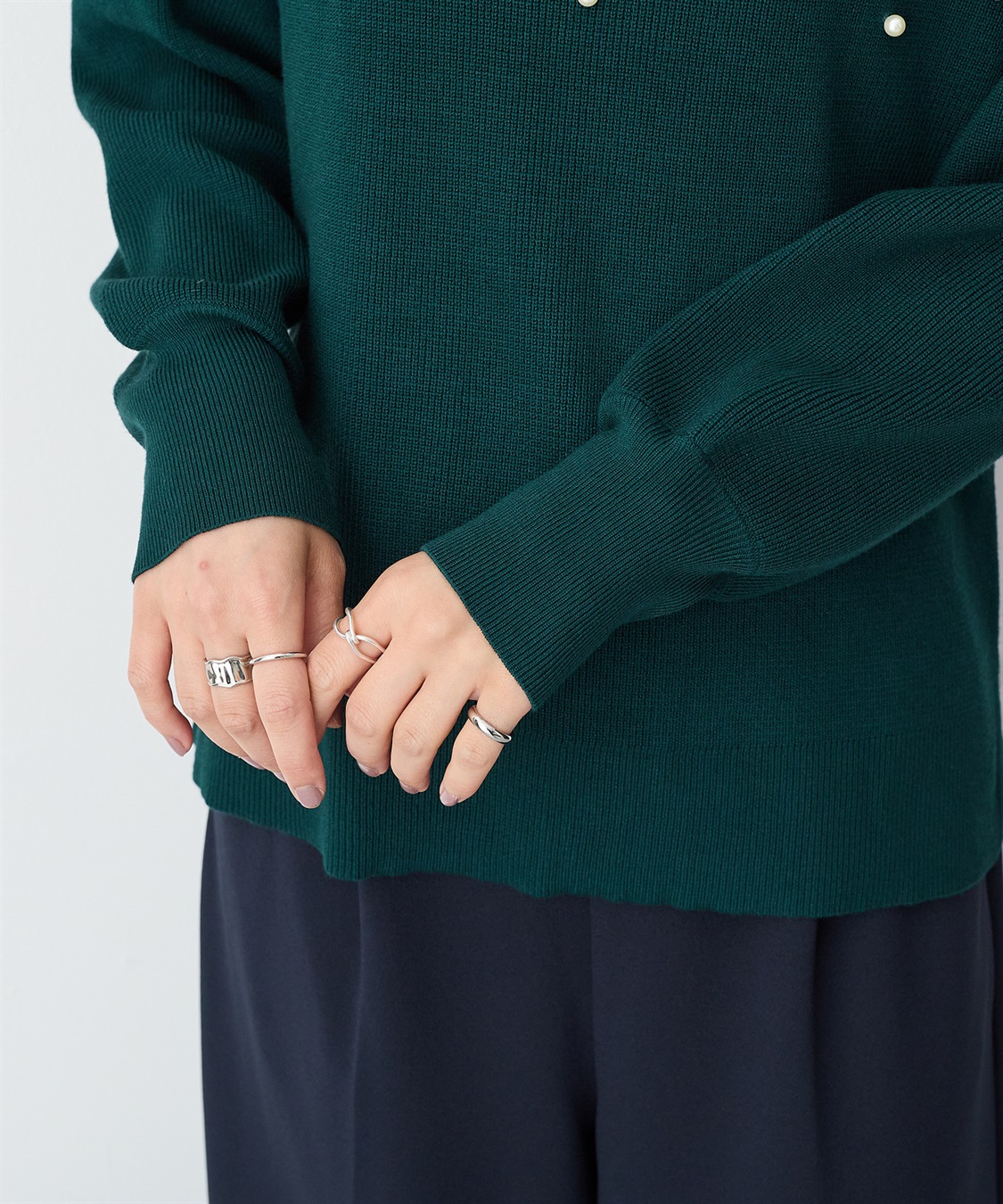 anyfee 【anyfee/プラスサイズ】ランダムパールニットプルオーバー_sub_18