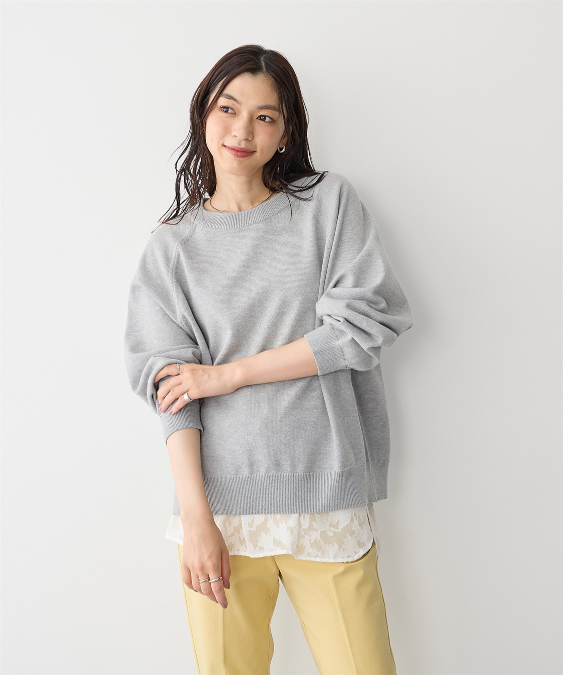 anyfee 【anyfee/プラスサイズ】シアージャガードレース付け裾_sub_3