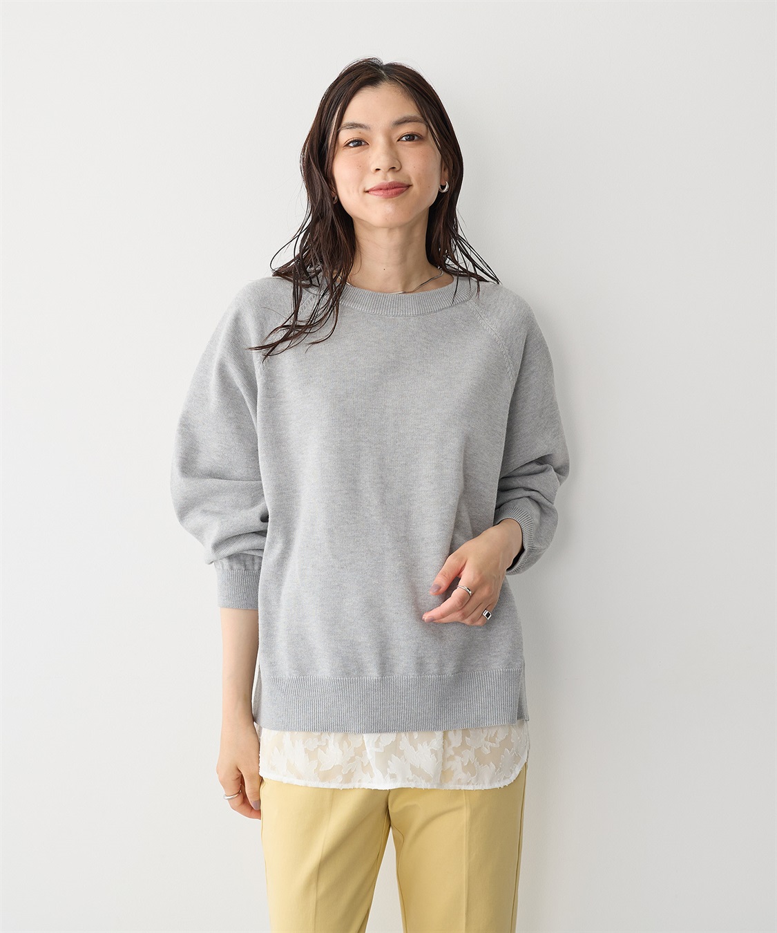 anyfee 【anyfee/プラスサイズ】シアージャガードレース付け裾_sub_4