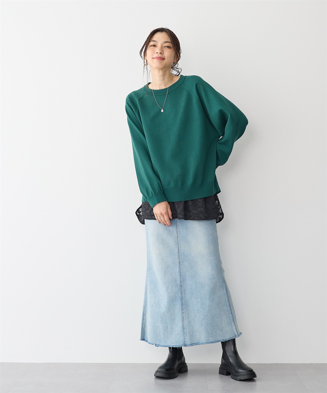 anyfee 【anyfee/プラスサイズ】シアージャガードレース付け裾_sub_12