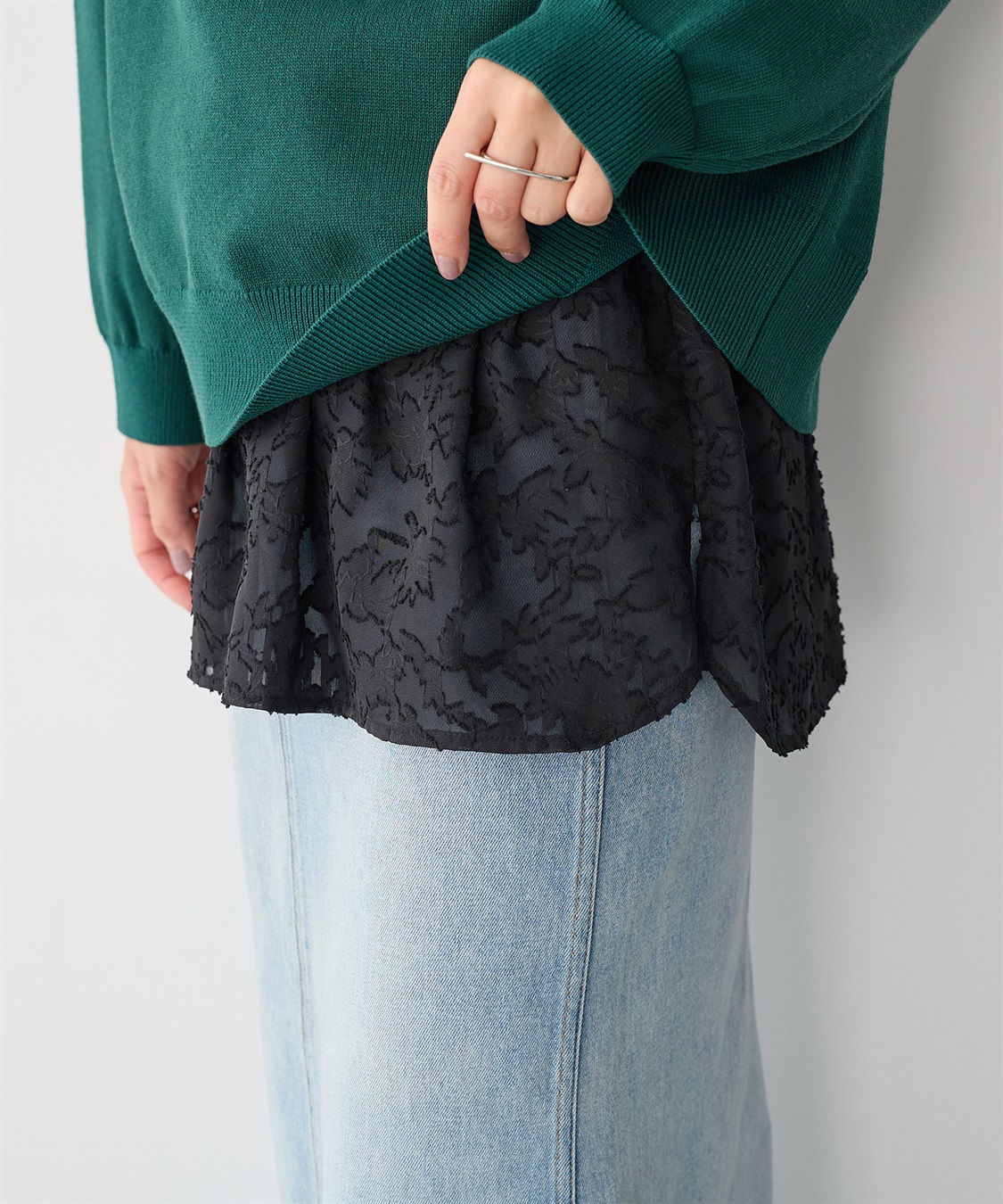 anyfee 【anyfee/プラスサイズ】シアージャガードレース付け裾_sub_20