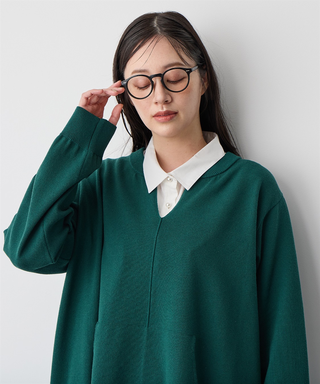 anyfee 【anyfee/プラスサイズ】パールボタン付け襟_sub_10