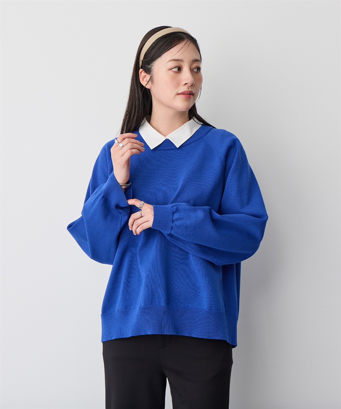 anyfee 【anyfee/プラスサイズ】パールボタン付け襟_sub_16