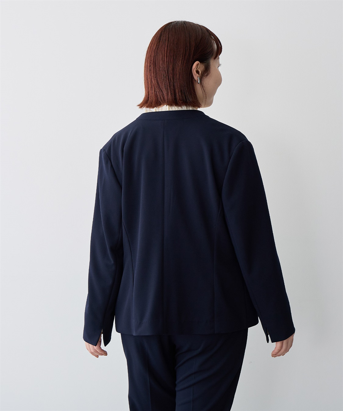 anyfee 【anyfee/プラスサイズ】ノーカラージャケット《ウォッシャブル/洗濯OK》セレモニー/オケージョン/新生活/上下別売り_sub_5