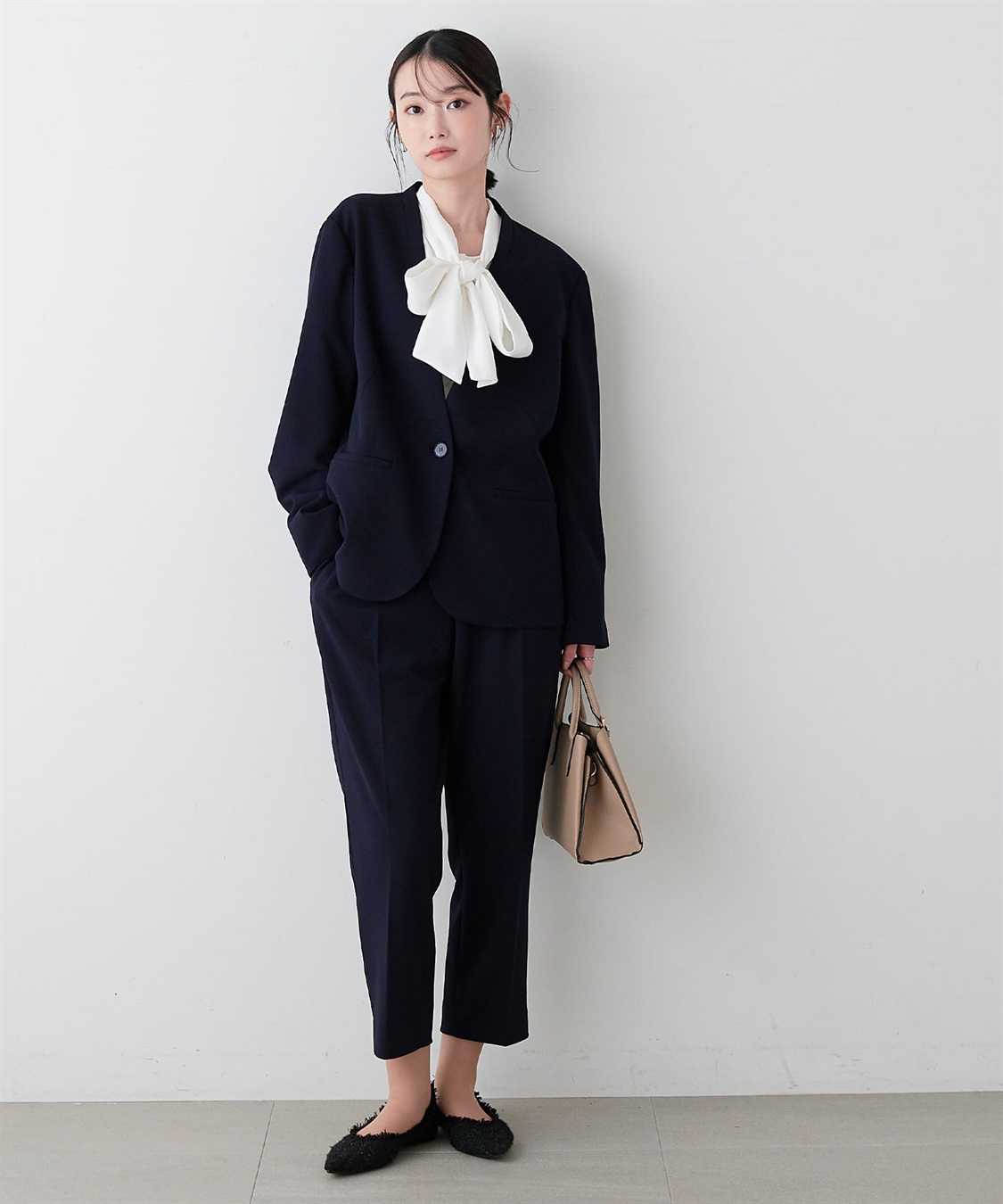 anyfee 【anyfee/プラスサイズ】ノーカラージャケット《ウォッシャブル/洗濯OK》セレモニー/オケージョン/新生活/上下別売り_sub_8