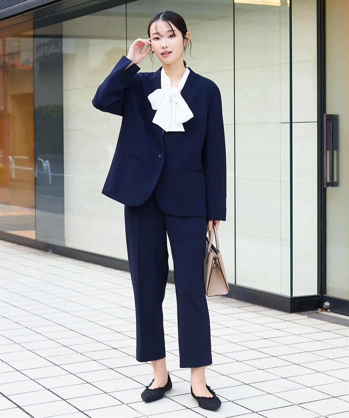 anyfee 【anyfee/プラスサイズ】ノーカラージャケット《ウォッシャブル/洗濯OK》セレモニー/オケージョン/新生活/上下別売り_sub_9