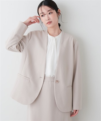 Life Style by cross marche 【anyfee/プラスサイズ】ノーカラージャケット《ウォッシャブル/洗濯OK》セレモニー/オケージョン/新生活/上下別売り_subthumb_10