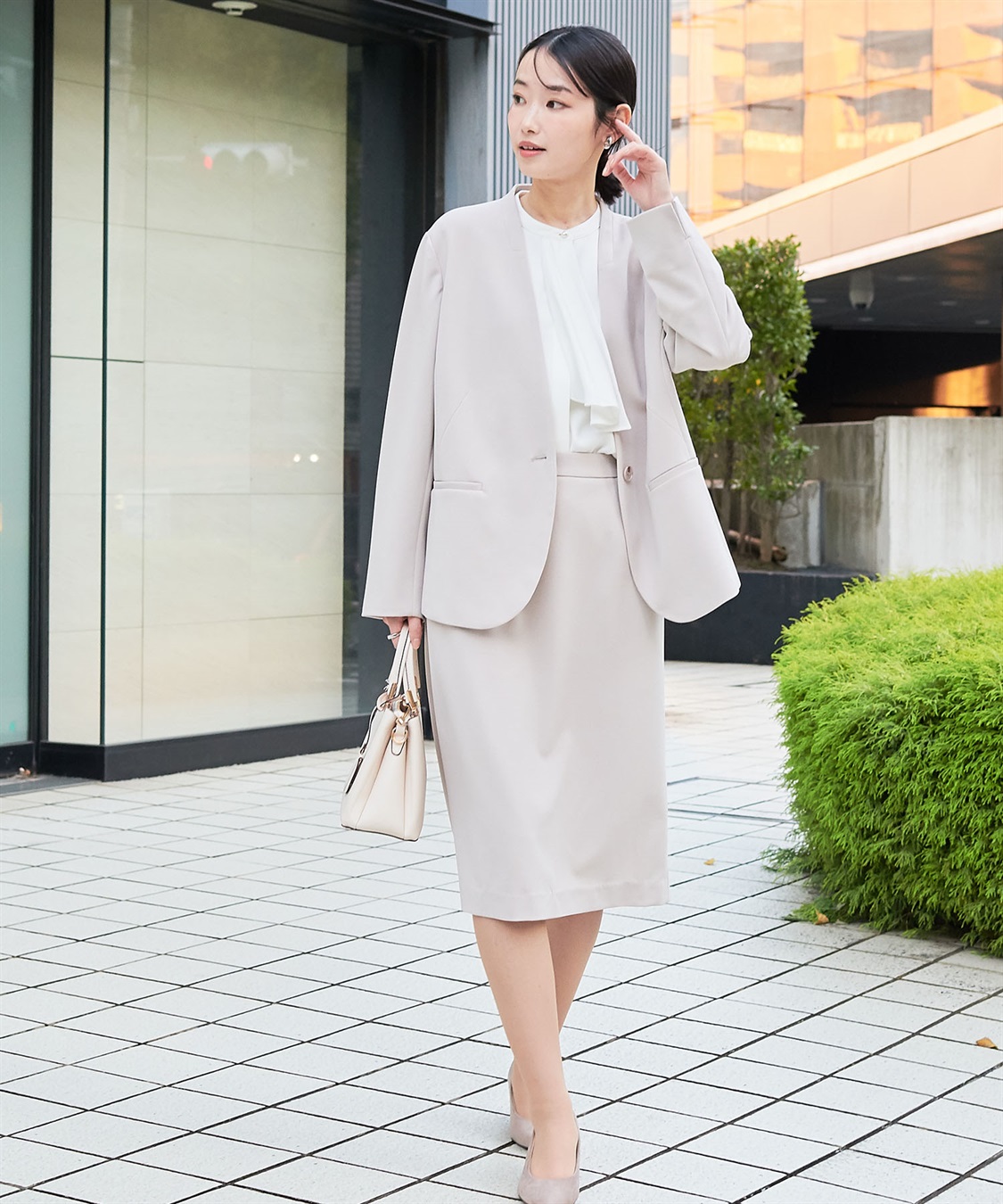 anyfee 【anyfee/プラスサイズ】ノーカラージャケット《ウォッシャブル/洗濯OK》セレモニー/オケージョン/新生活/上下別売り_sub_12