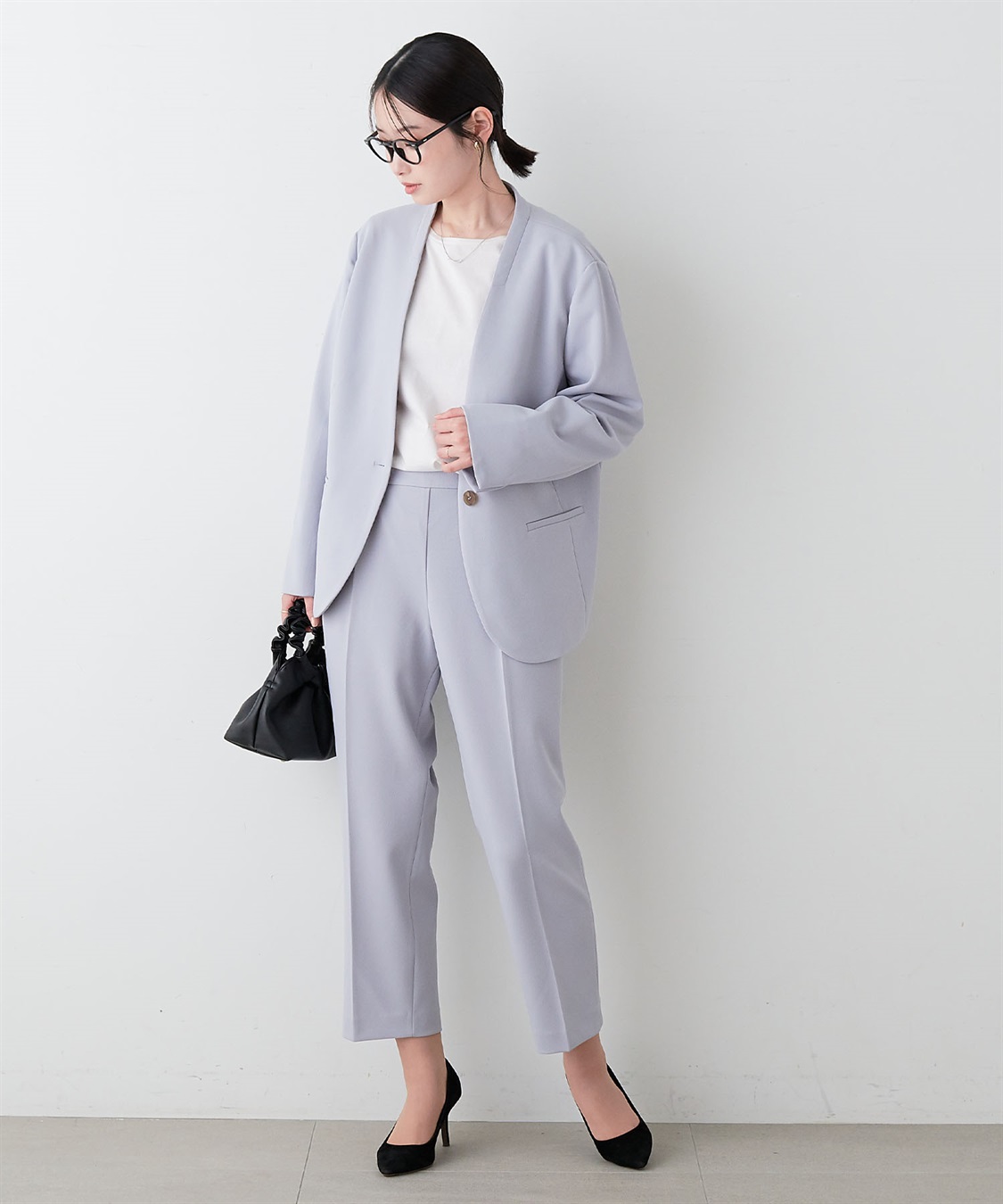 anyfee 【anyfee/プラスサイズ】ノーカラージャケット《ウォッシャブル/洗濯OK》セレモニー/オケージョン/新生活/上下別売り_sub_15