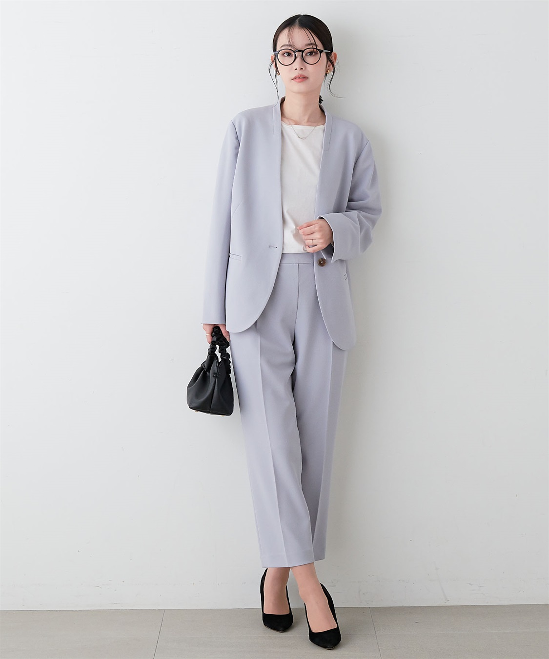 anyfee 【anyfee/プラスサイズ】ノーカラージャケット《ウォッシャブル/洗濯OK》セレモニー/オケージョン/新生活/上下別売り_sub_16