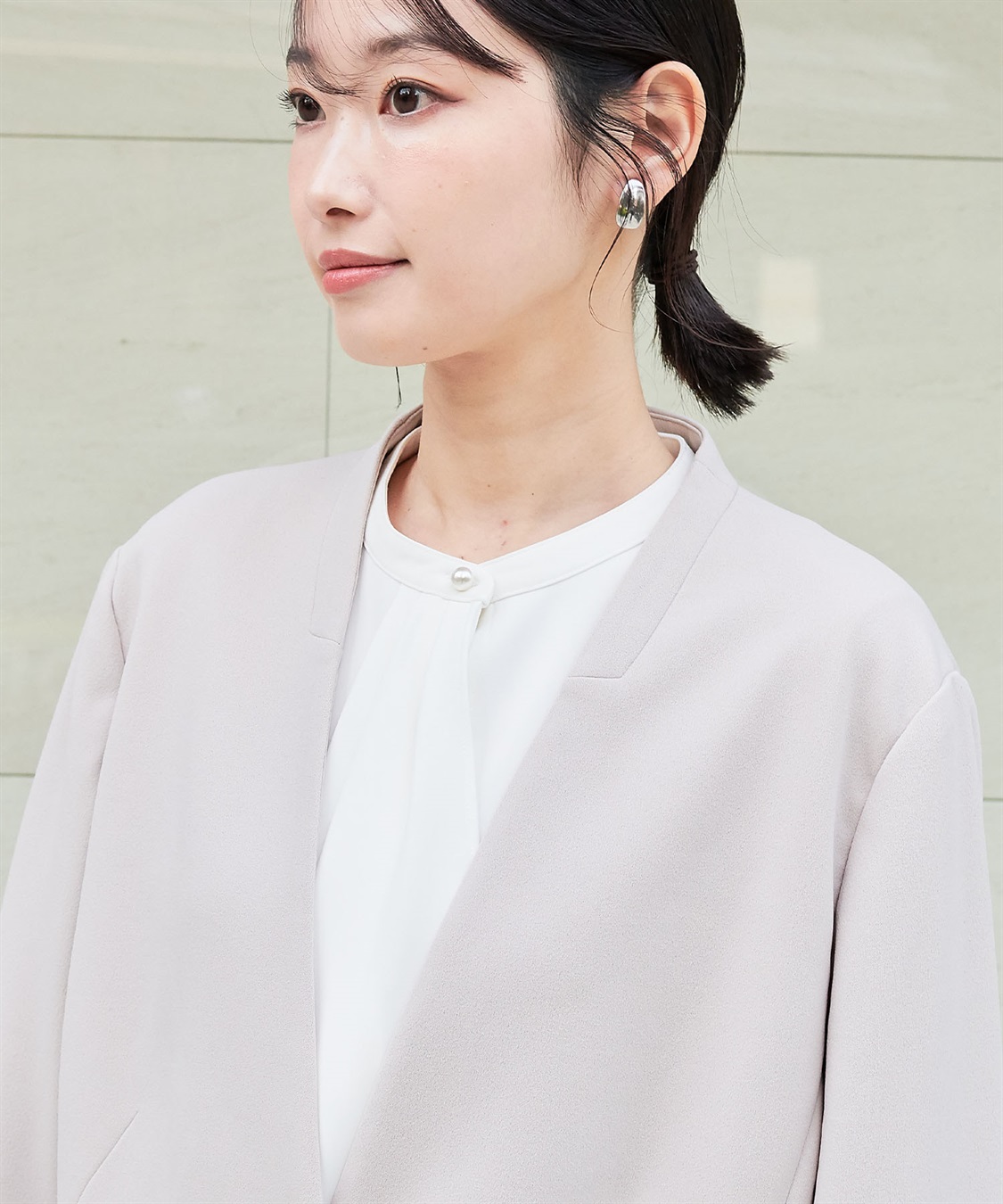 anyfee 【anyfee/プラスサイズ】ノーカラージャケット《ウォッシャブル/洗濯OK》セレモニー/オケージョン/新生活/上下別売り_sub_19