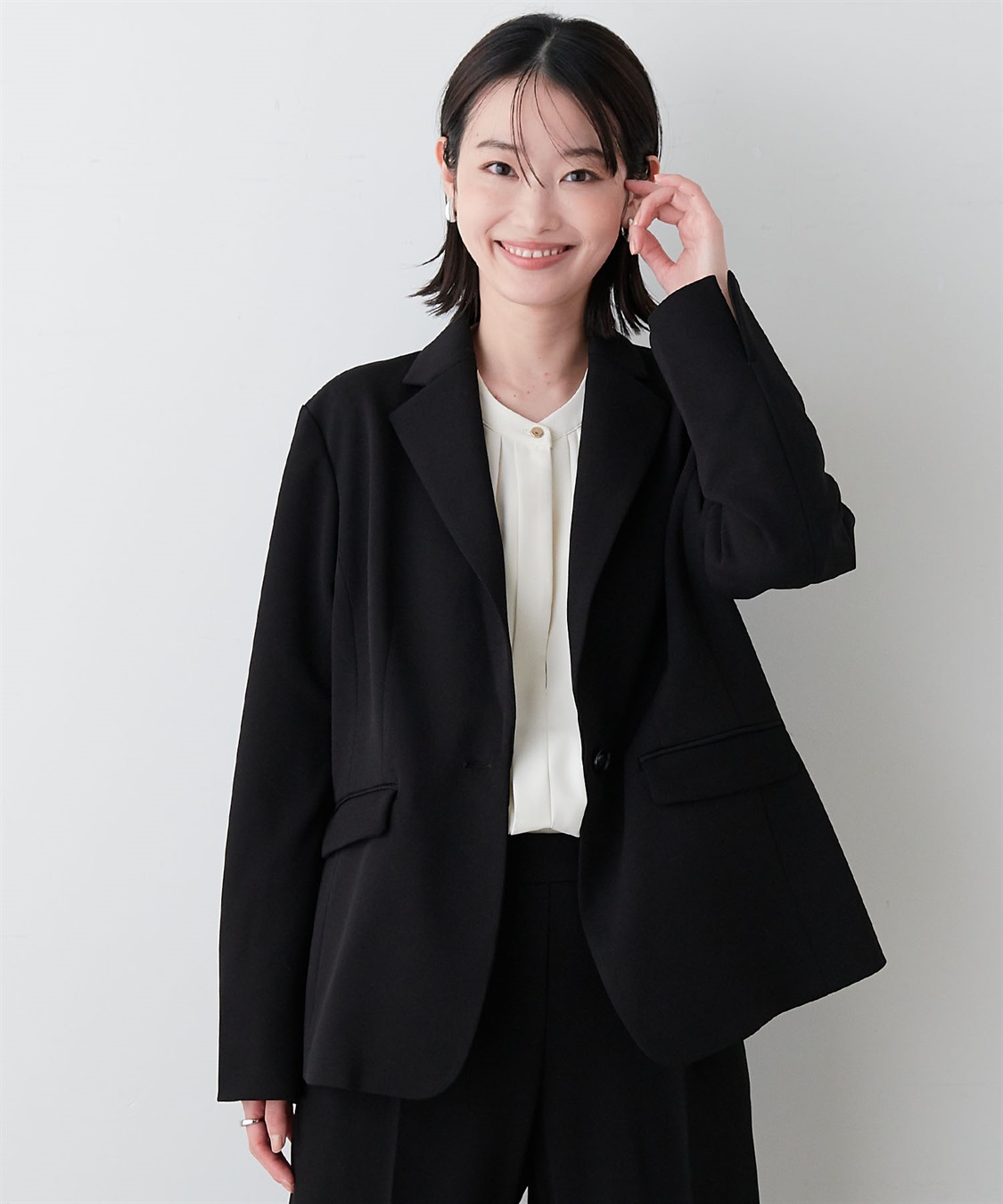 anyfee 【anyfee/プラスサイズ】テーラードジャケット《ウォッシャブル/洗濯OK》セレモニー/オケージョン/新生活/上下別売り_sub_5