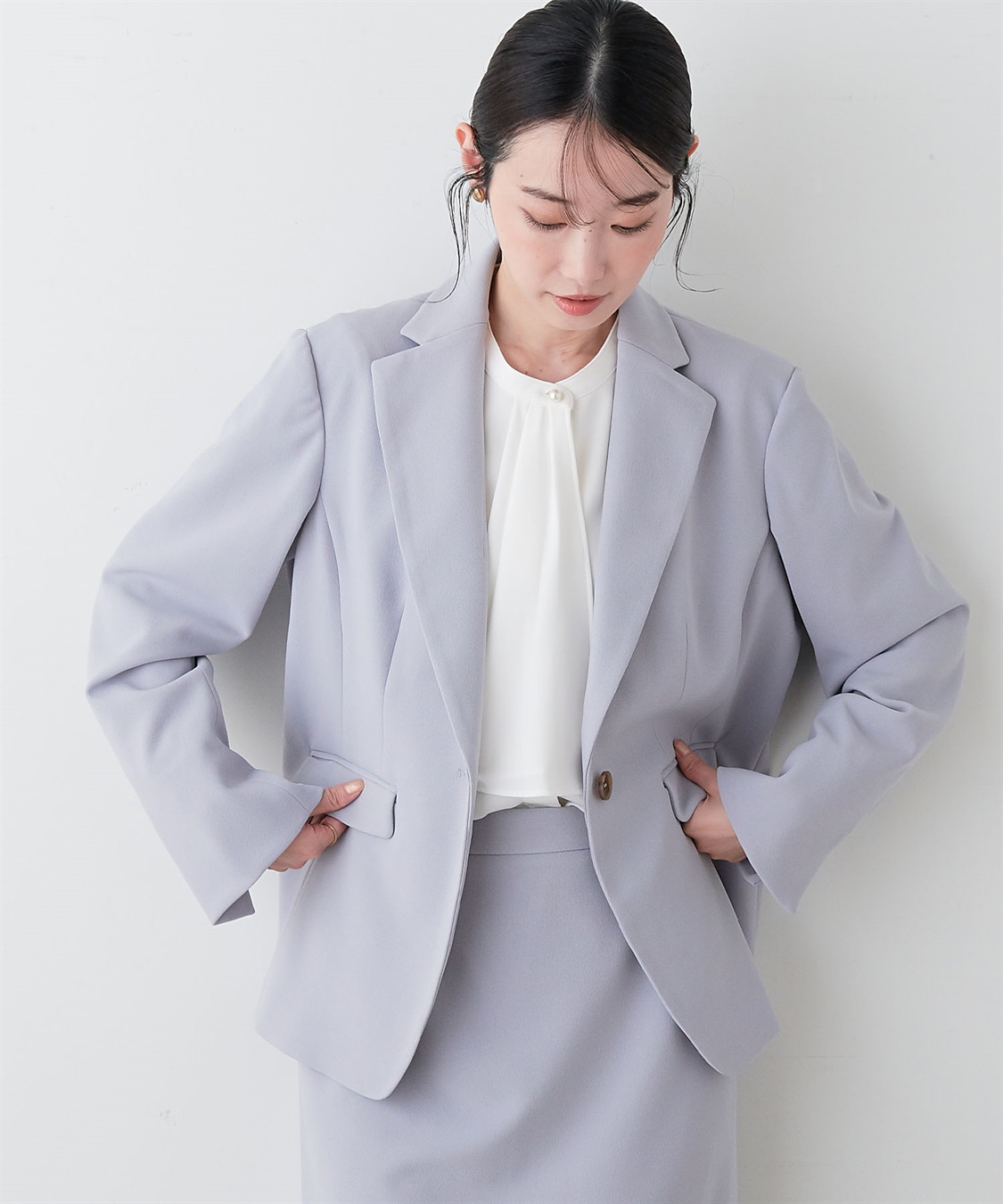 anyfee 【anyfee/プラスサイズ】テーラードジャケット《ウォッシャブル/洗濯OK》セレモニー/オケージョン/新生活/上下別売り_sub_10