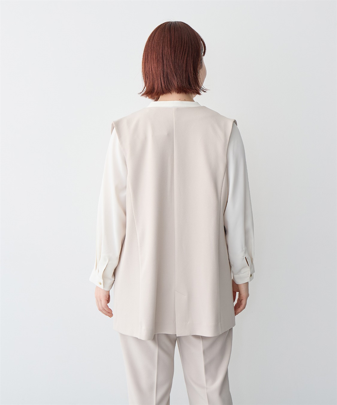 anyfee 【anyfee/プラスサイズ】パネルラインベスト/ジレ《ウォッシャブル/洗濯OK》セレモニー/オケージョン/新生活/上下別売り_sub_14