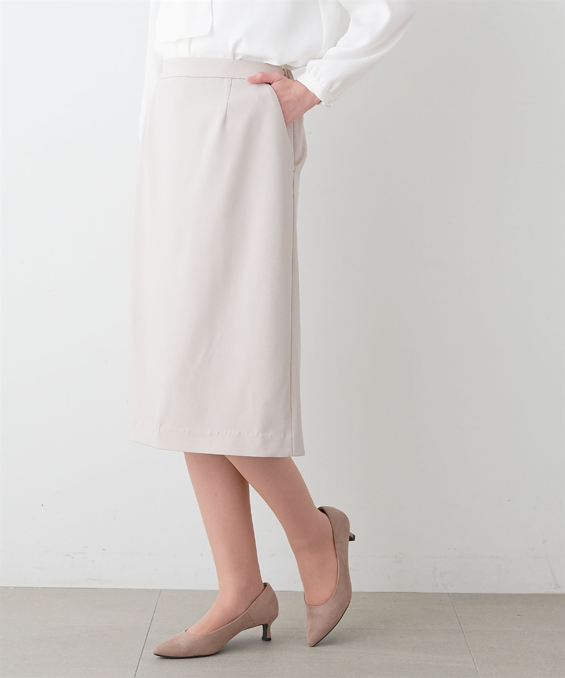 anyfee 【anyfee/プラスサイズ】セミタイトスカート《ウォッシャブル/洗濯OK》セレモニー/オケージョン/新生活/上下別売り_sub_4