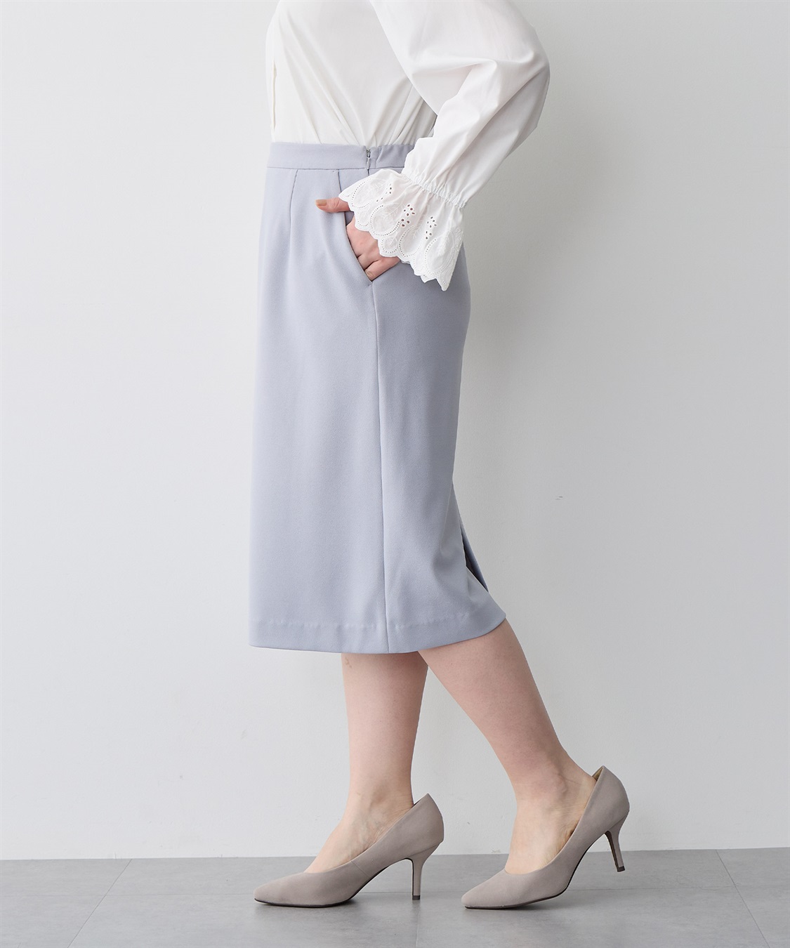 anyfee 【anyfee/プラスサイズ】セミタイトスカート《ウォッシャブル/洗濯OK》セレモニー/オケージョン/新生活/上下別売り_sub_12