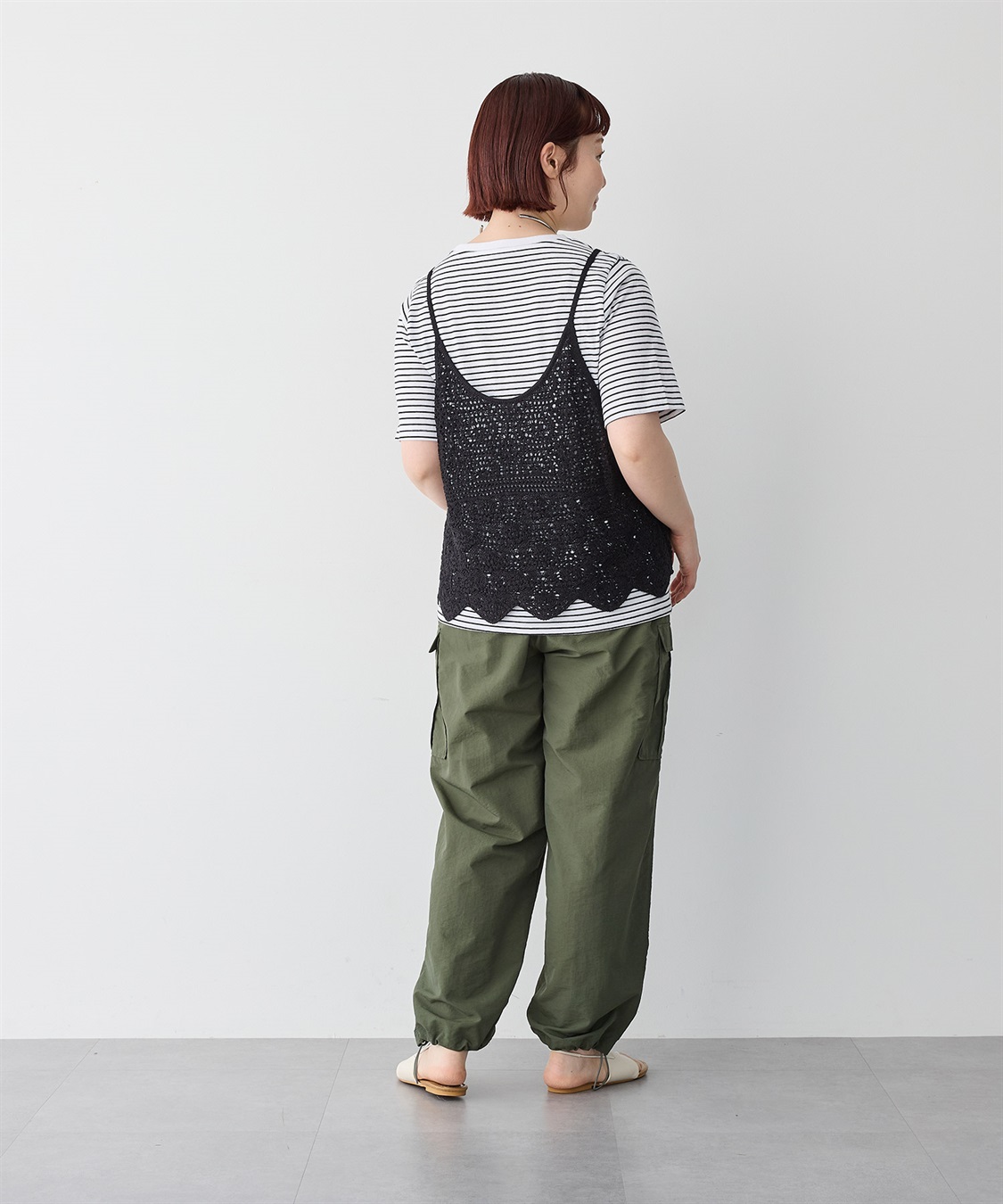 anyfee 【anyfee/プラスサイズ】かぎ針編み風ニットビスチェ_sub_17