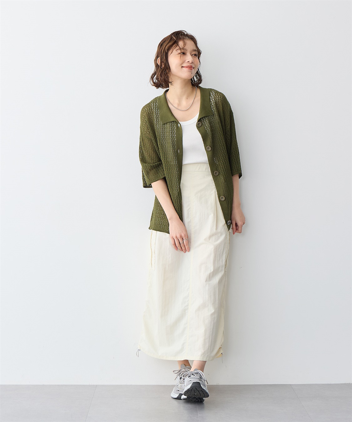 anyfee 【anyfee/プラスサイズ】撥水ドロストカーゴスカート_sub_9