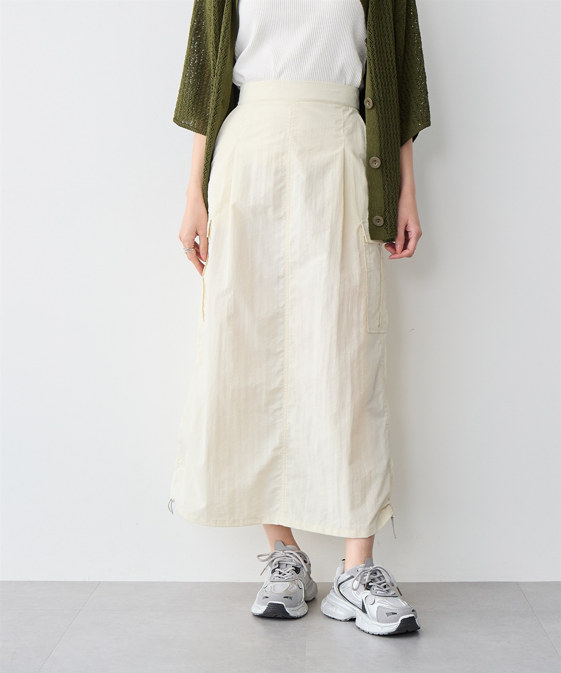 anyfee 【anyfee/プラスサイズ】撥水ドロストカーゴスカート_sub_11