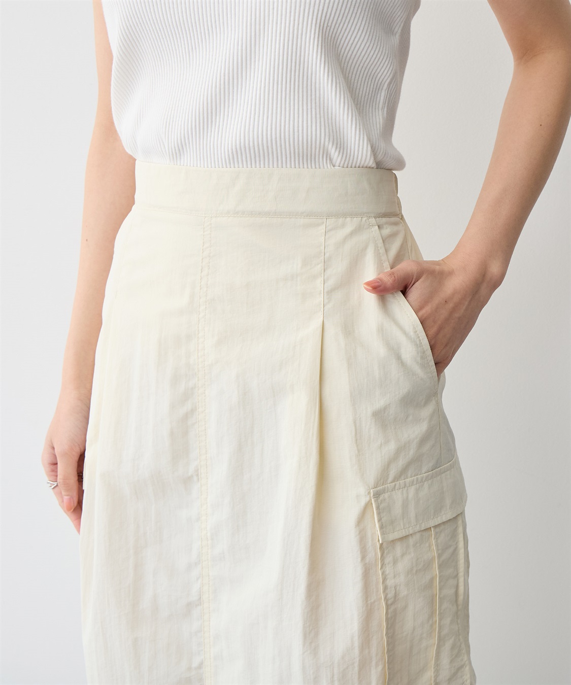 anyfee 【anyfee/プラスサイズ】撥水ドロストカーゴスカート_sub_15