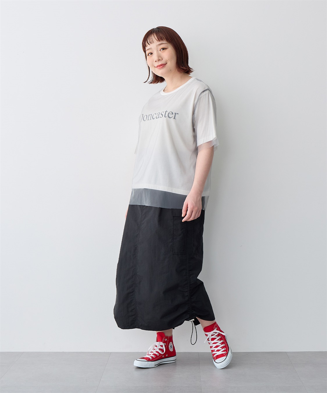 anyfee 【anyfee/プラスサイズ】撥水ドロストカーゴスカート_sub_21