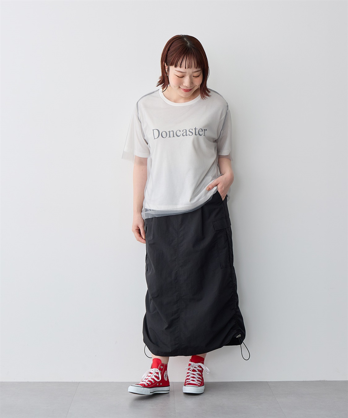 anyfee 【anyfee/プラスサイズ】撥水ドロストカーゴスカート_sub_23