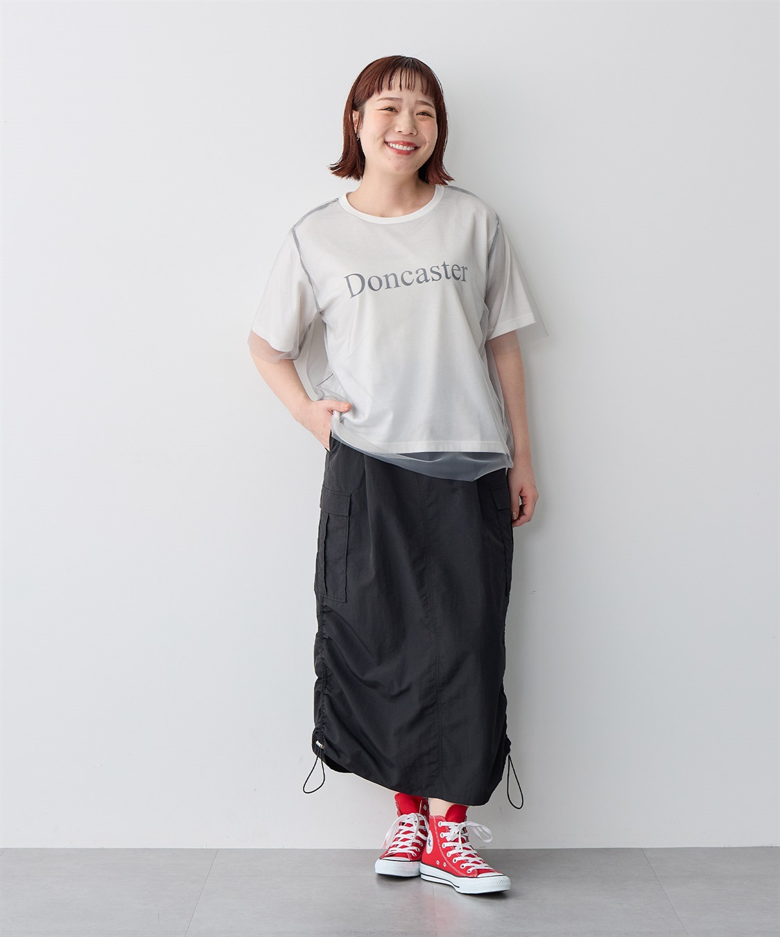 anyfee 【anyfee/プラスサイズ】撥水ドロストカーゴスカート_sub_24