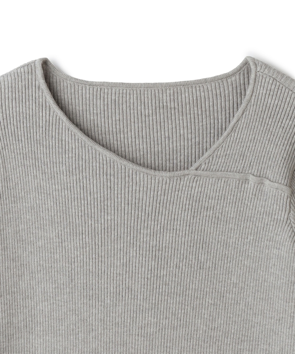 anyfee 【anyfee/大きいサイズ】アシメネックリブニット_sub_26