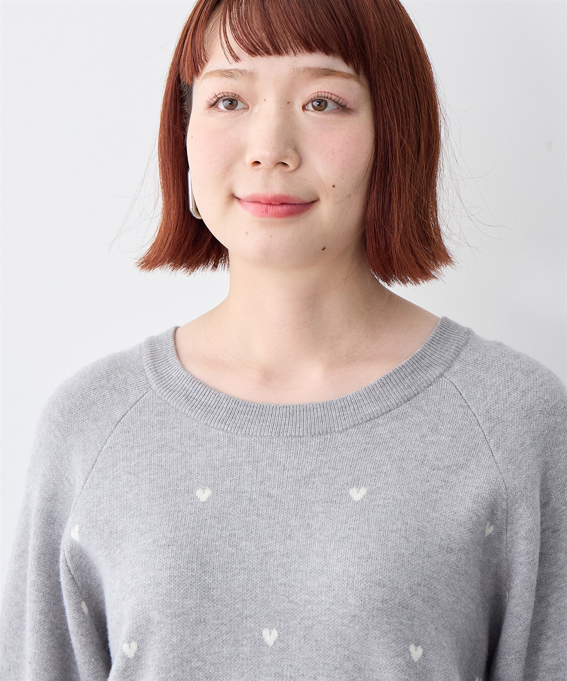 anyfee 【anyfee/大きいサイズ】Wフェイスハート柄ジャガードラグランニット_sub_16