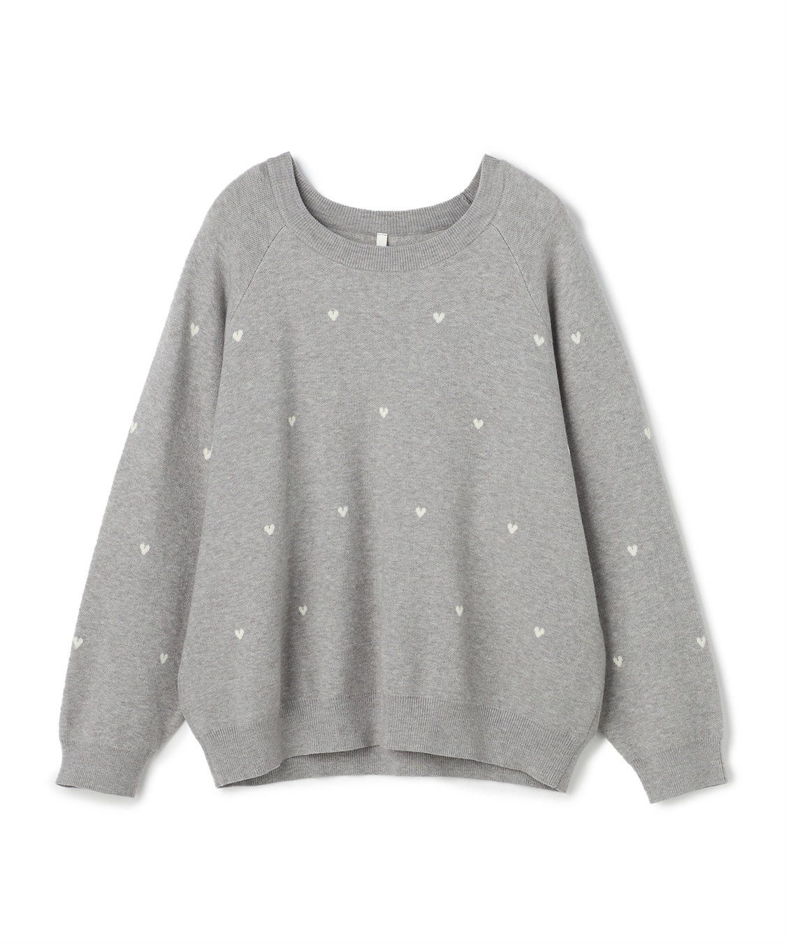 anyfee 【anyfee/大きいサイズ】Wフェイスハート柄ジャガードラグランニット_sub_24