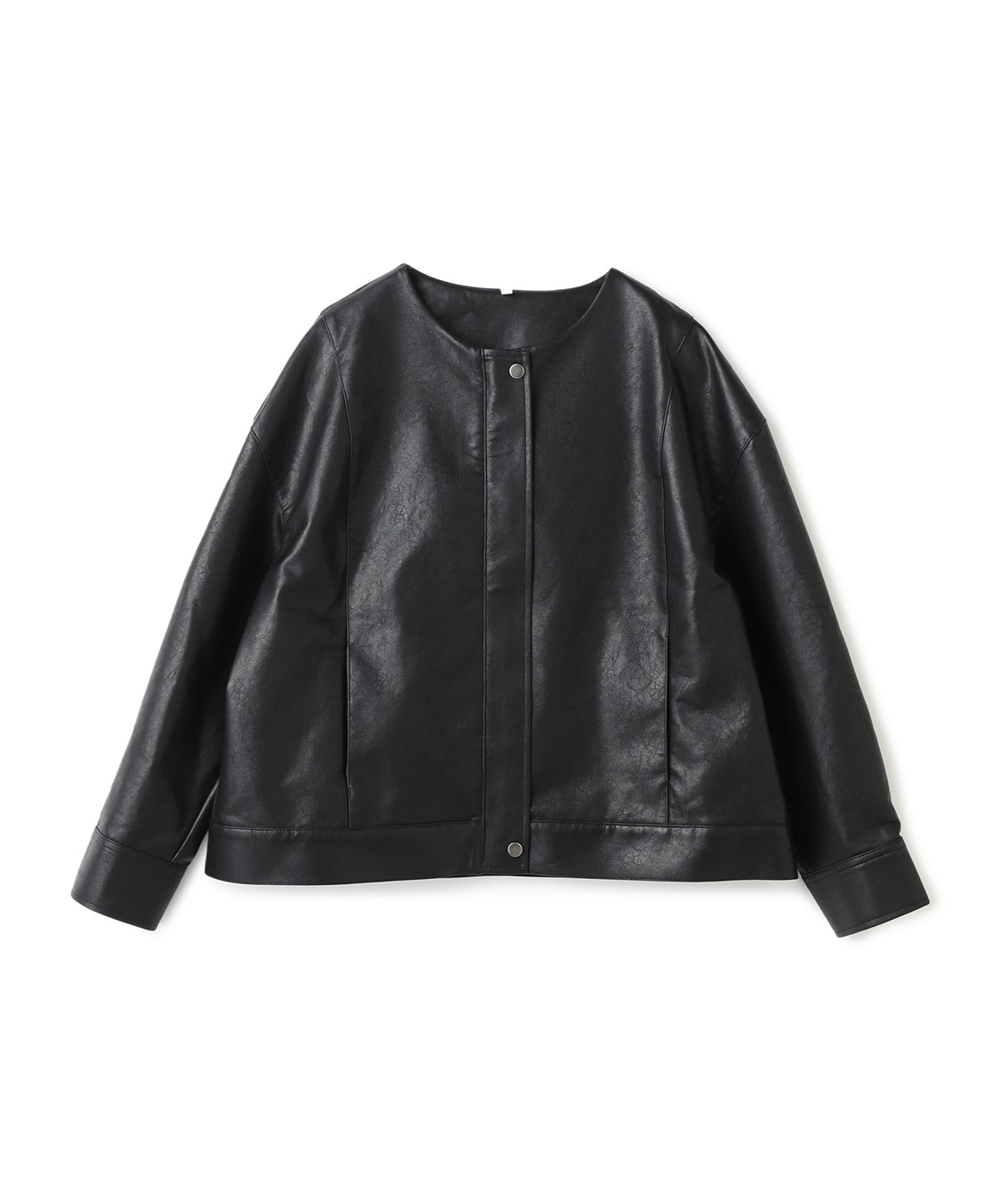 Life Style by cross marche 【anyfee/大きいサイズ】フェイクレザーノーカラージャケット_sub_23