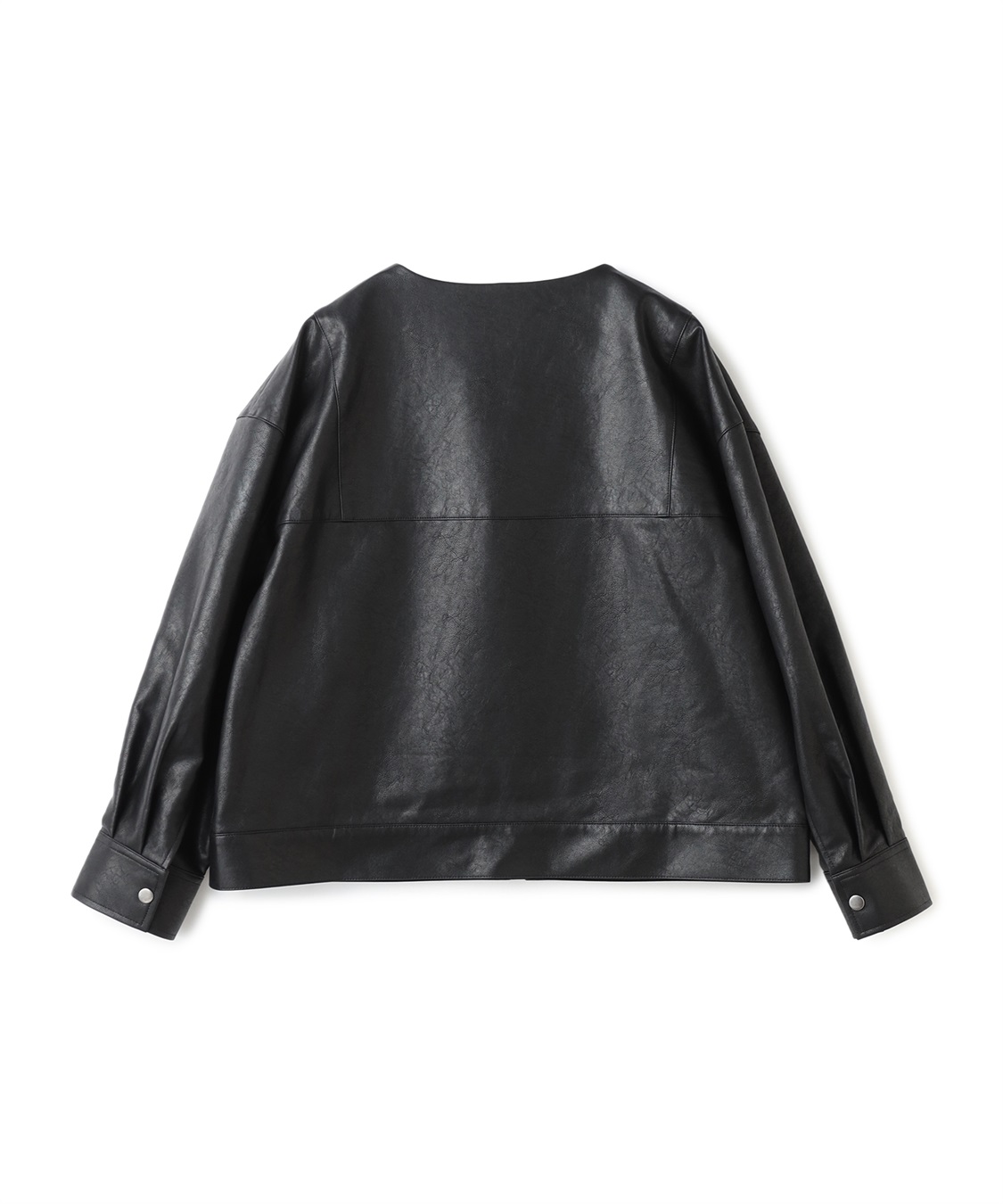 Life Style by cross marche 【anyfee/大きいサイズ】フェイクレザーノーカラージャケット_sub_24