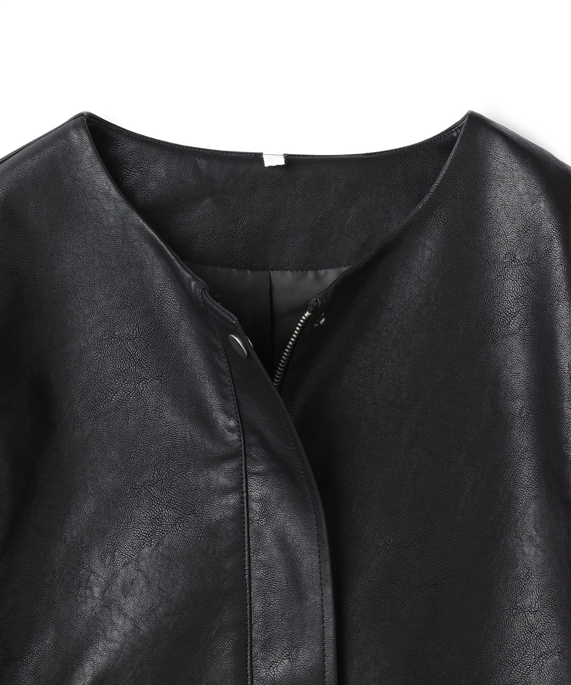 Life Style by cross marche 【anyfee/大きいサイズ】フェイクレザーノーカラージャケット_sub_26