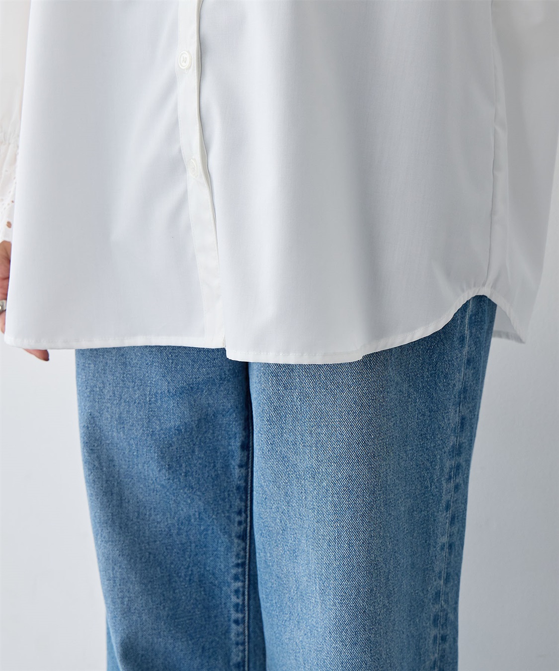 Life Style by cross marche 【anyfee/大きいサイズ】袖口レースフリル襟シャツ/ブラウス_sub_4