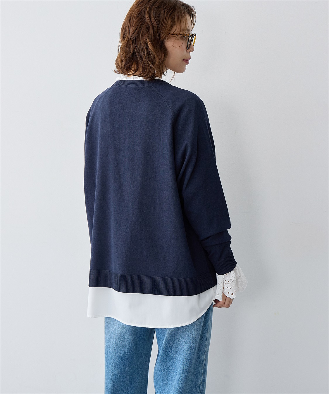 anyfee 【anyfee/大きいサイズ】ロゴ刺繍ニットロンT_sub_4