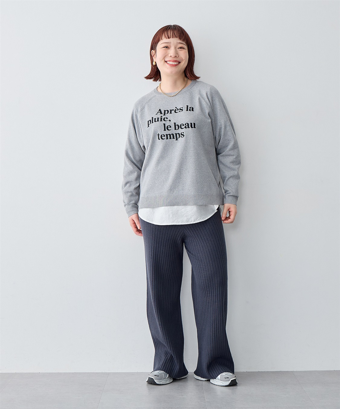 anyfee 【anyfee/大きいサイズ】ロゴ刺繍ニットロンT_sub_16