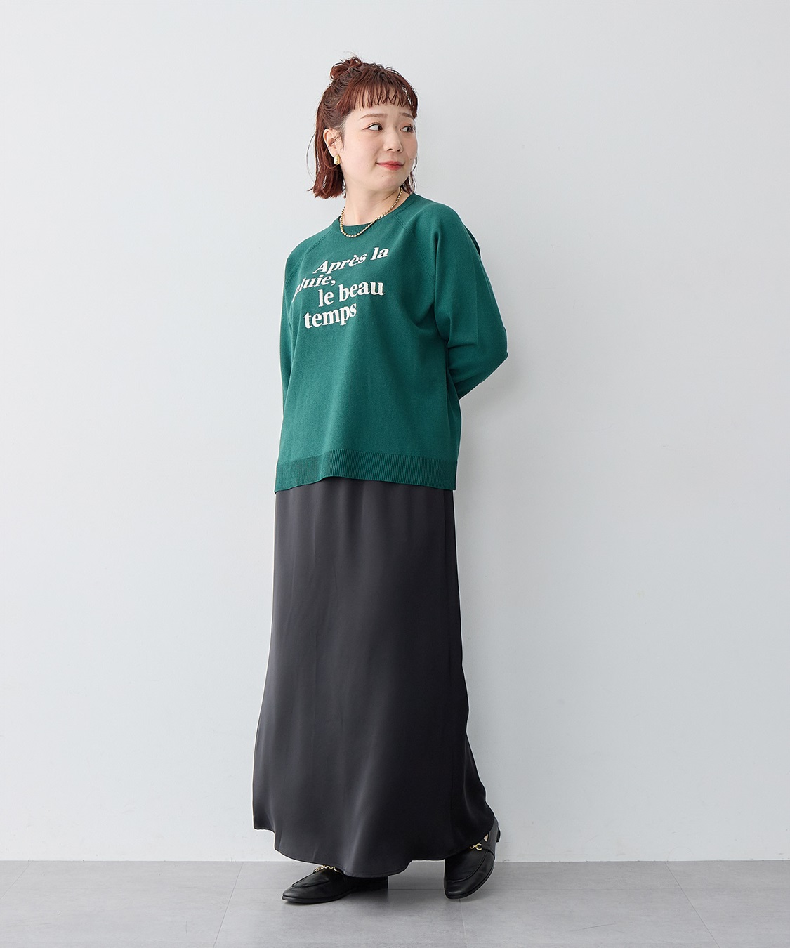 anyfee 【anyfee/大きいサイズ】ロゴ刺繍ニットロンT_sub_23