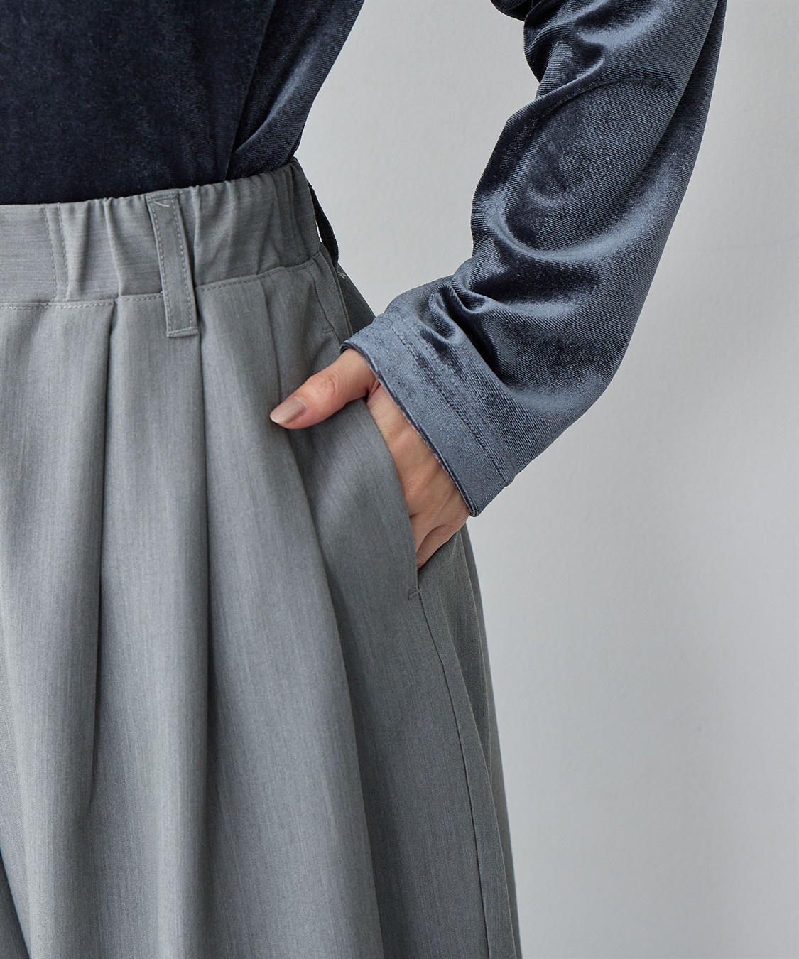 anyfee 【anyfee/大きいサイズ】ウエストゴム多タックワイドパンツ《低身長サイズ有》_sub_12