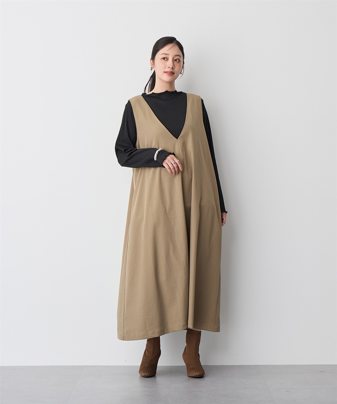 anyfee 【anyfee/プラスサイズ】Aライン撥水ジャンスカ_sub_11