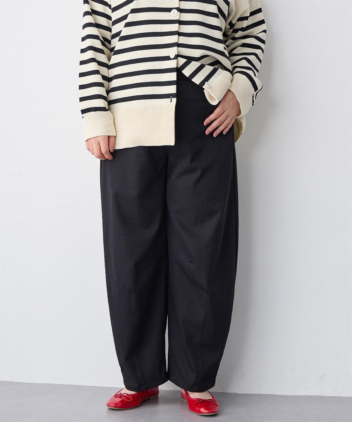 Life Style by cross marche 【anyfee/プラスサイズ】撥水サラチノカーブパンツ/バレルパンツ_sub_6