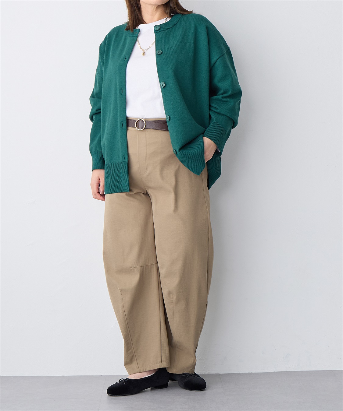 Life Style by cross marche 【anyfee/プラスサイズ】撥水サラチノカーブパンツ/バレルパンツ_sub_11