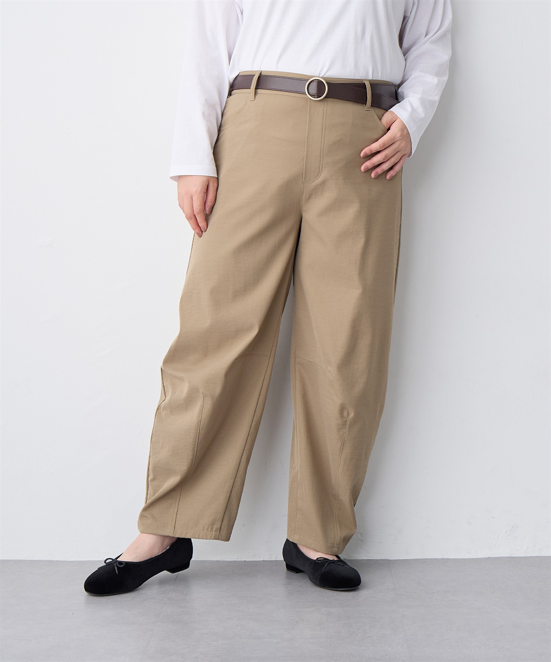 Life Style by cross marche 【anyfee/プラスサイズ】撥水サラチノカーブパンツ/バレルパンツ_sub_13