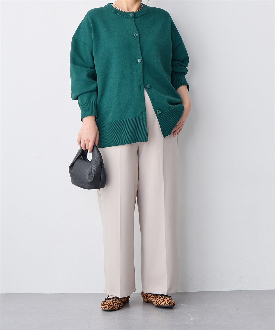 anyfee 【anyfee/プラスサイズ】ニットジョーゼットワイドパンツ_sub_19