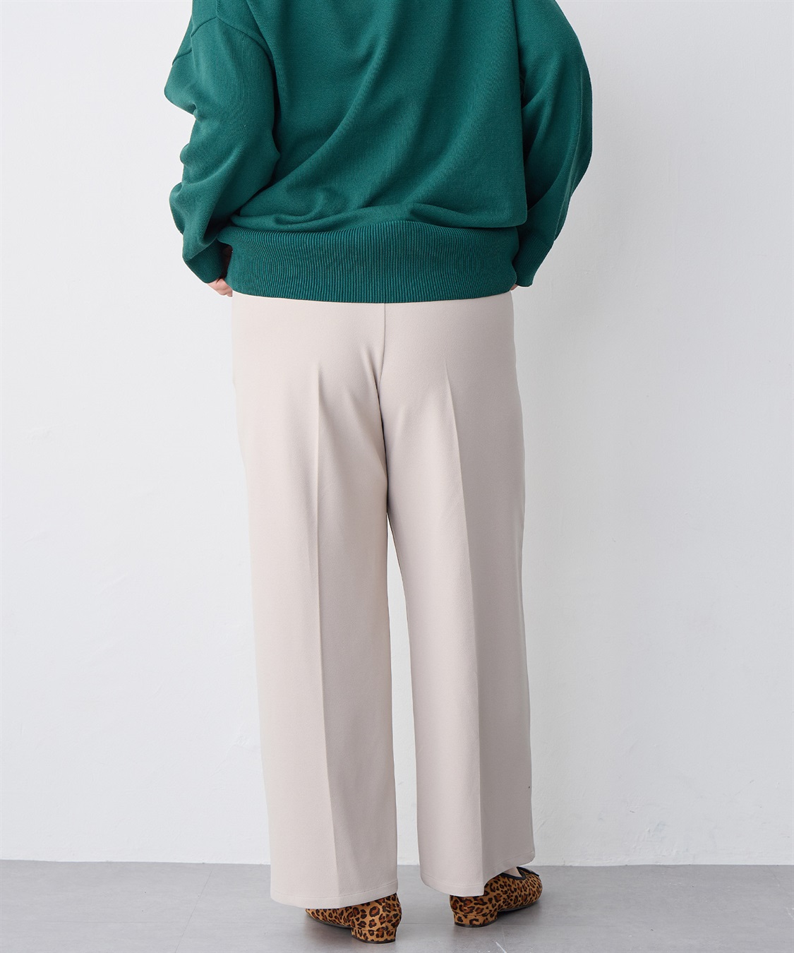 anyfee 【anyfee/プラスサイズ】ニットジョーゼットワイドパンツ_sub_22